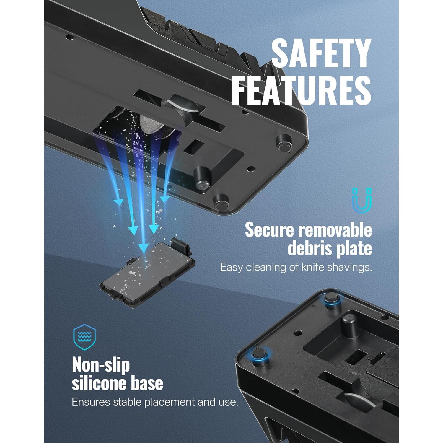 Afilador de cuchillos eléctrico WILAWELS 5 en 1 ajustable