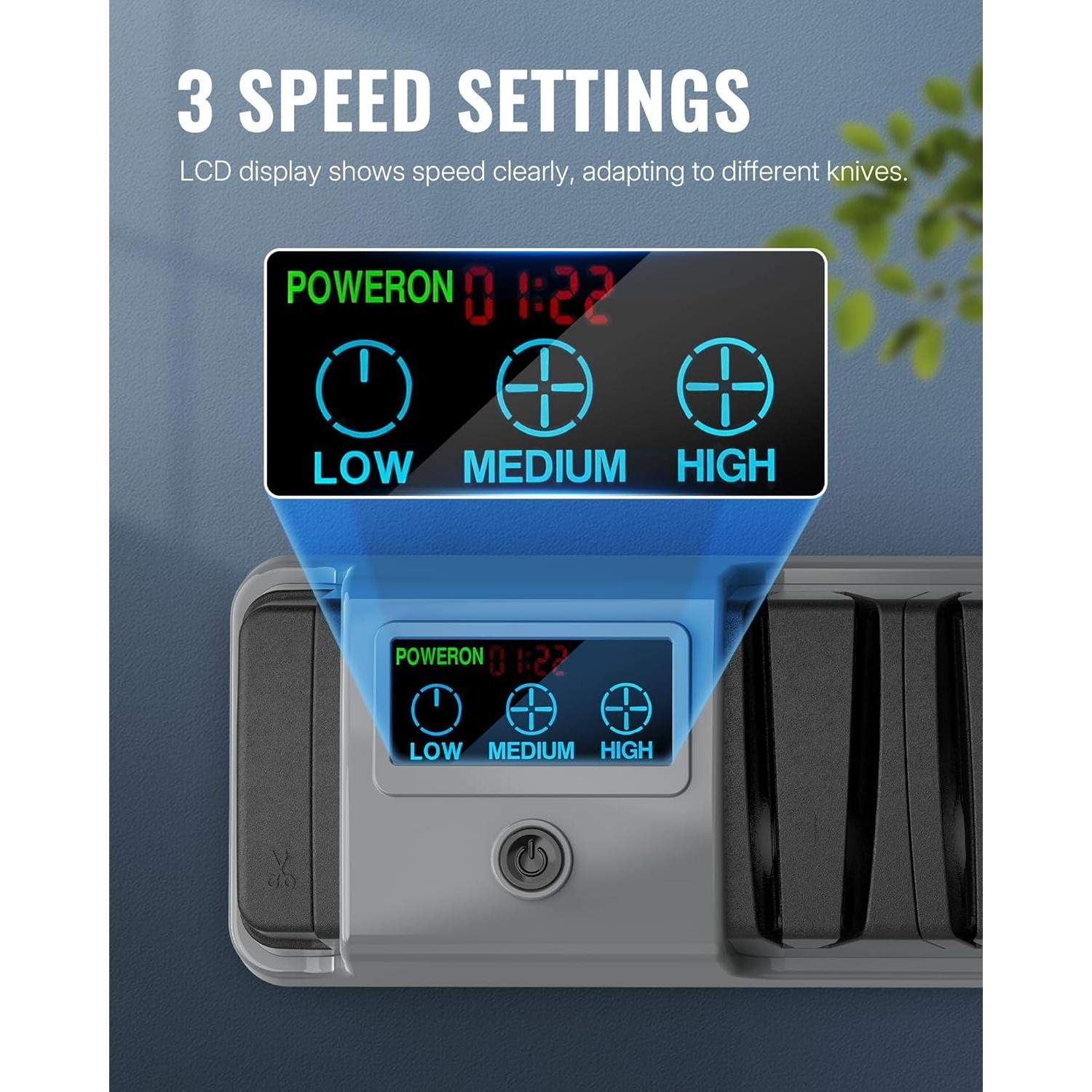 Afilador de cuchillos eléctrico WILAWELS 5 en 1 ajustable