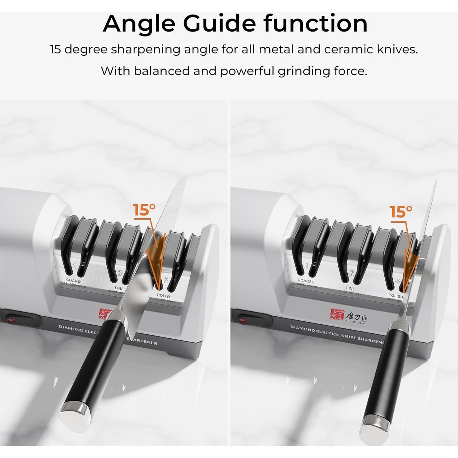 Afilador de cuchillos eléctrico PROCHOP 3 etapas con diamante
