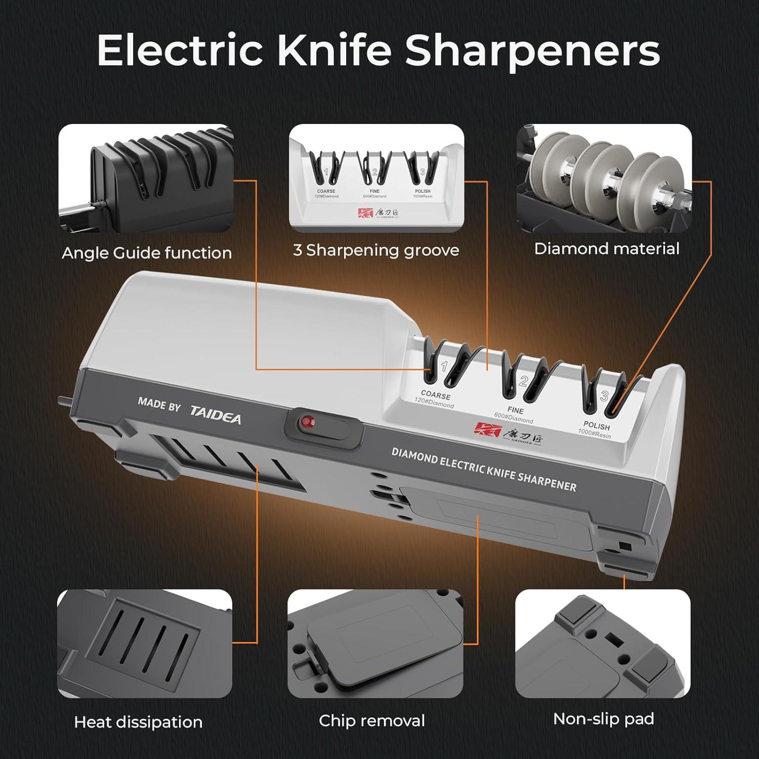 Afilador de cuchillos eléctrico PROCHOP 3 etapas con diamante