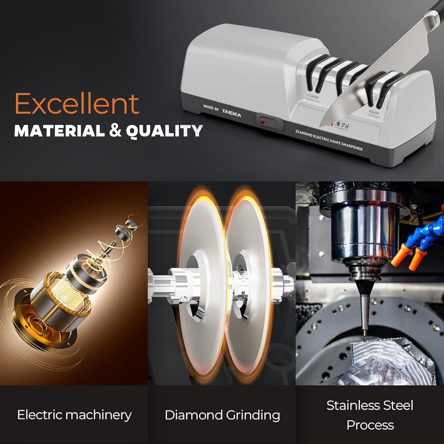 Afilador de cuchillos eléctrico PROCHOP 3 etapas con diamante