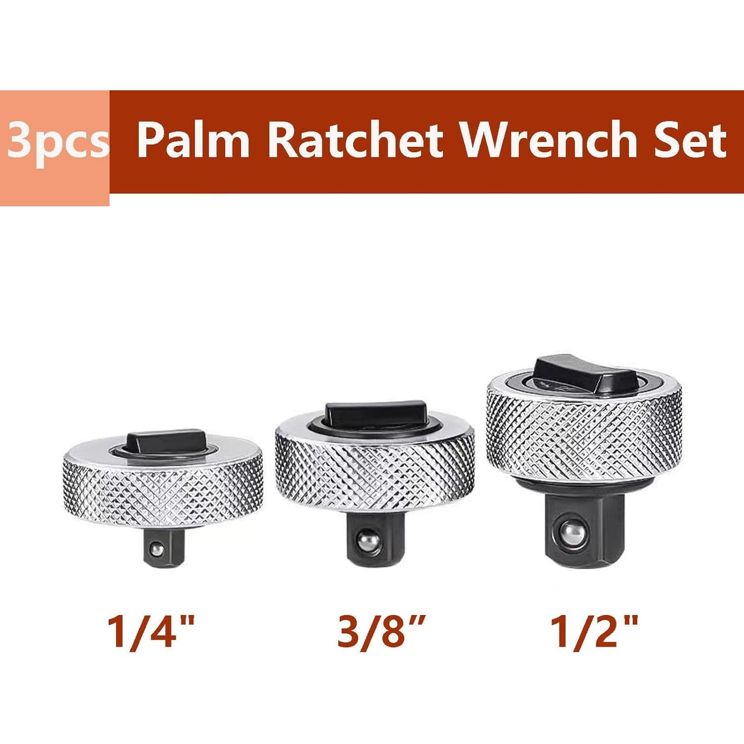 Juego de Llave de Carraca Reversible WINTOWIN 3PCS 1/4 3/8 1/2