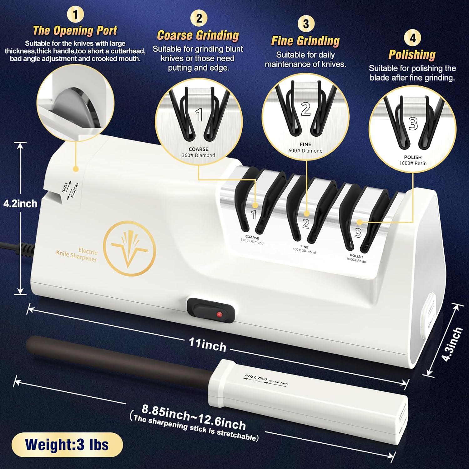 Afilador eléctrico de cuchillos Cpckstands 4 etapas 1.36 kg