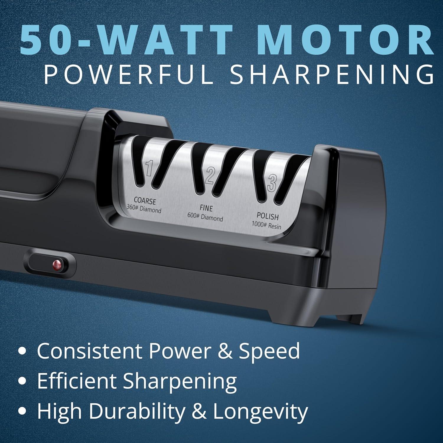 Afilador Eléctrico Yatoshi EKS 50W 3 Etapas para Cuchillos