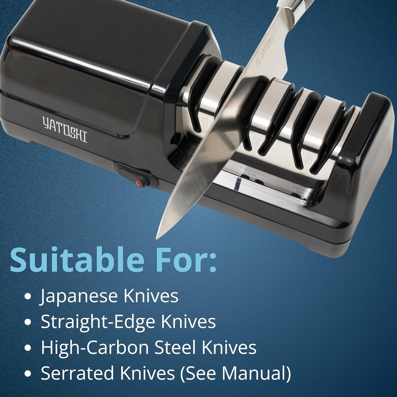 Afilador Eléctrico Yatoshi EKS 50W 3 Etapas para Cuchillos