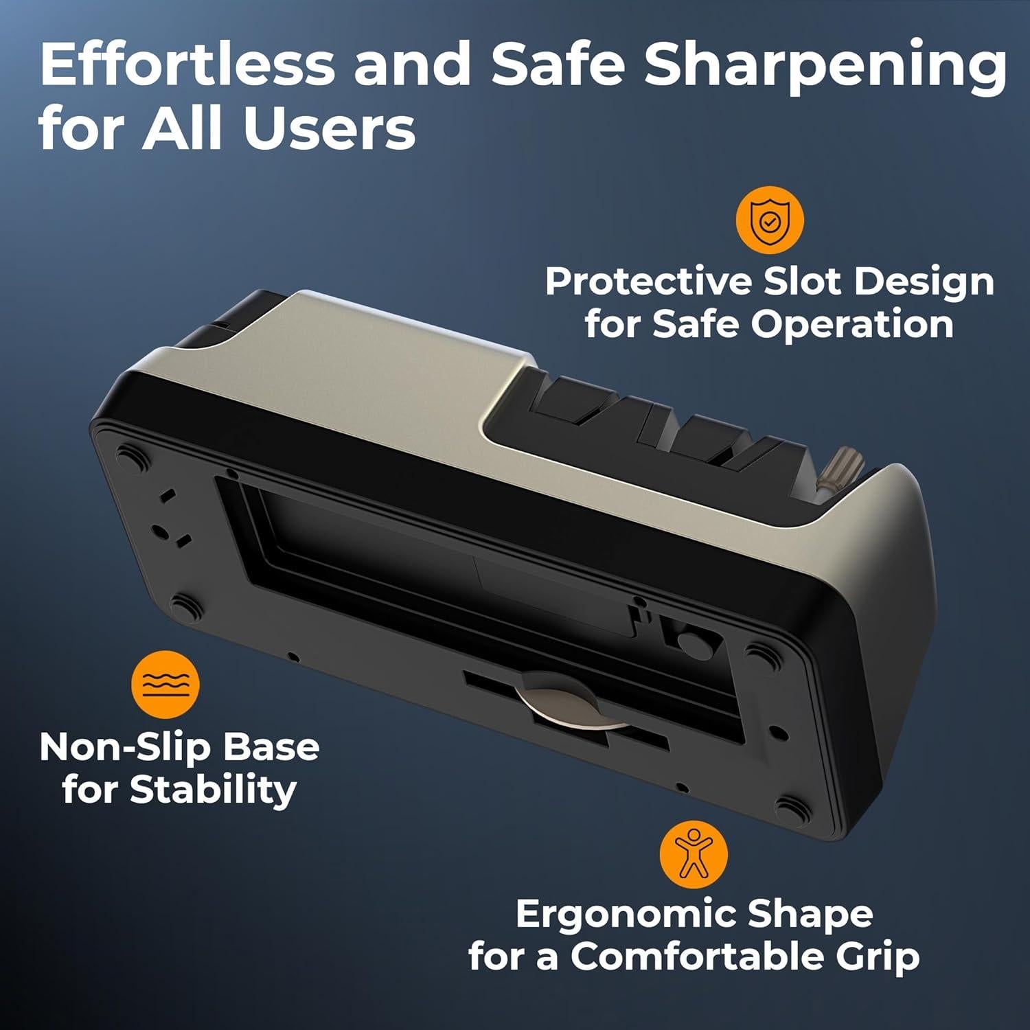 Afilador eléctrico de cuchillos Stellagro 5-en-1 con LCD