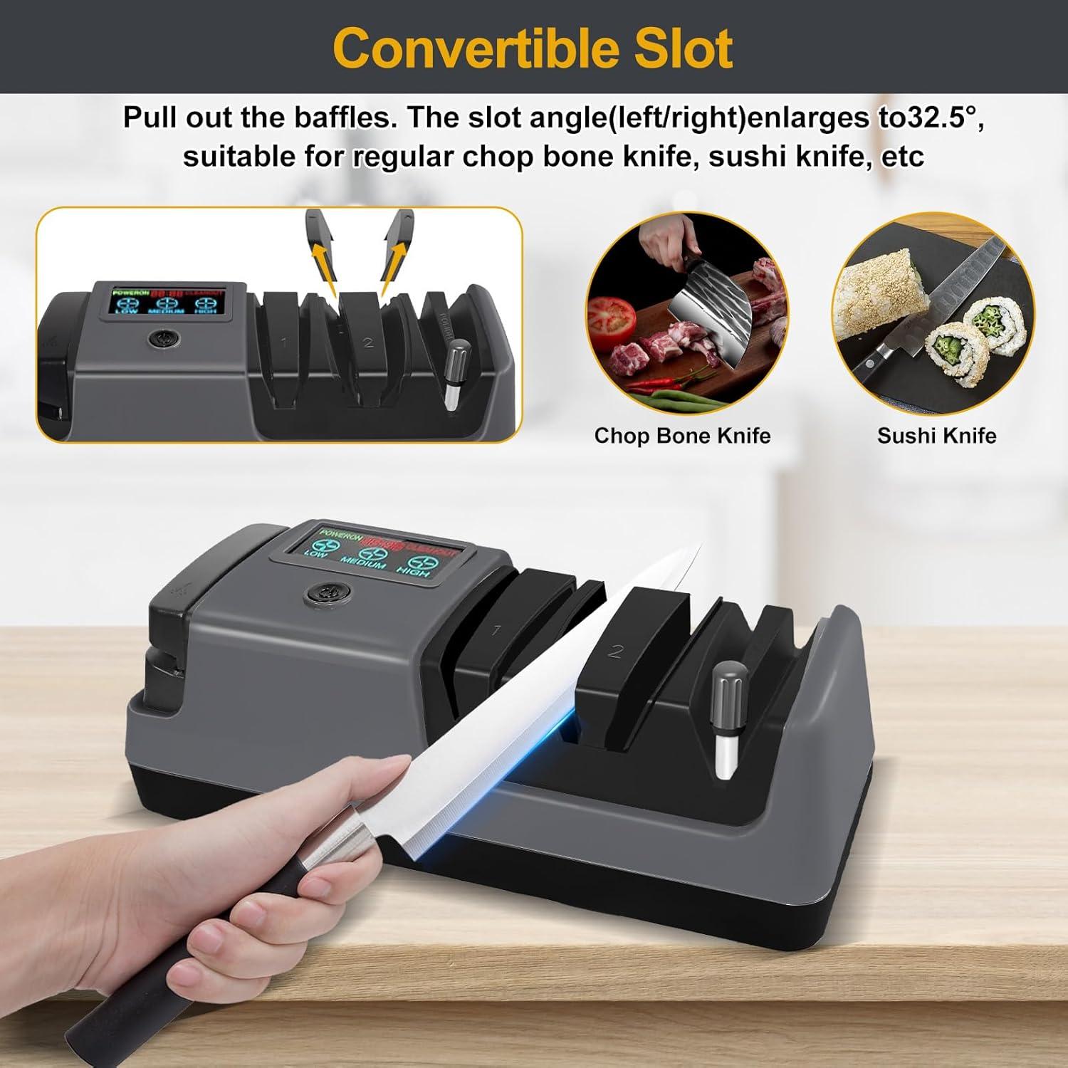 Afilador eléctrico 5 en 1 XTQINJIN con pantalla LCD y 3 velocidades