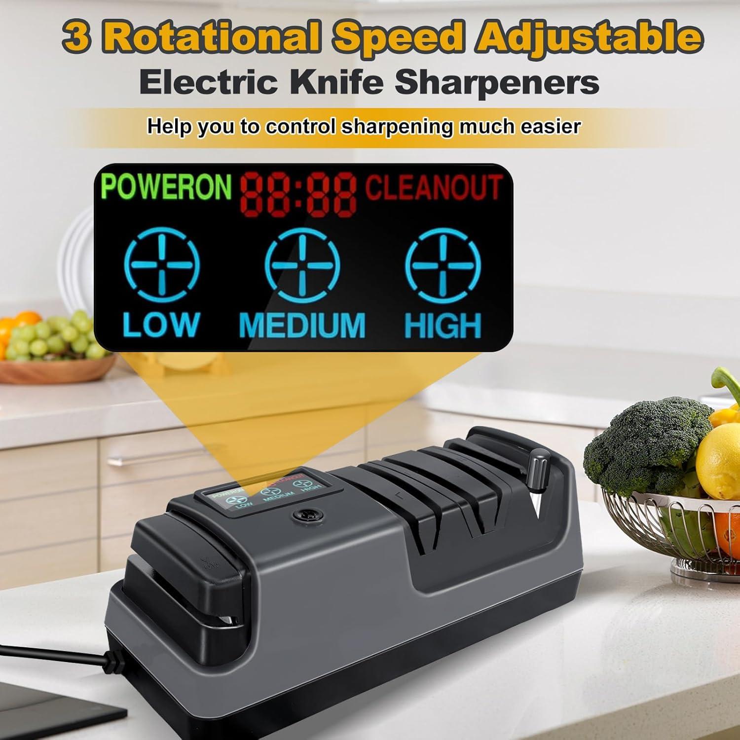 Afilador eléctrico 5 en 1 XTQINJIN con pantalla LCD y 3 velocidades