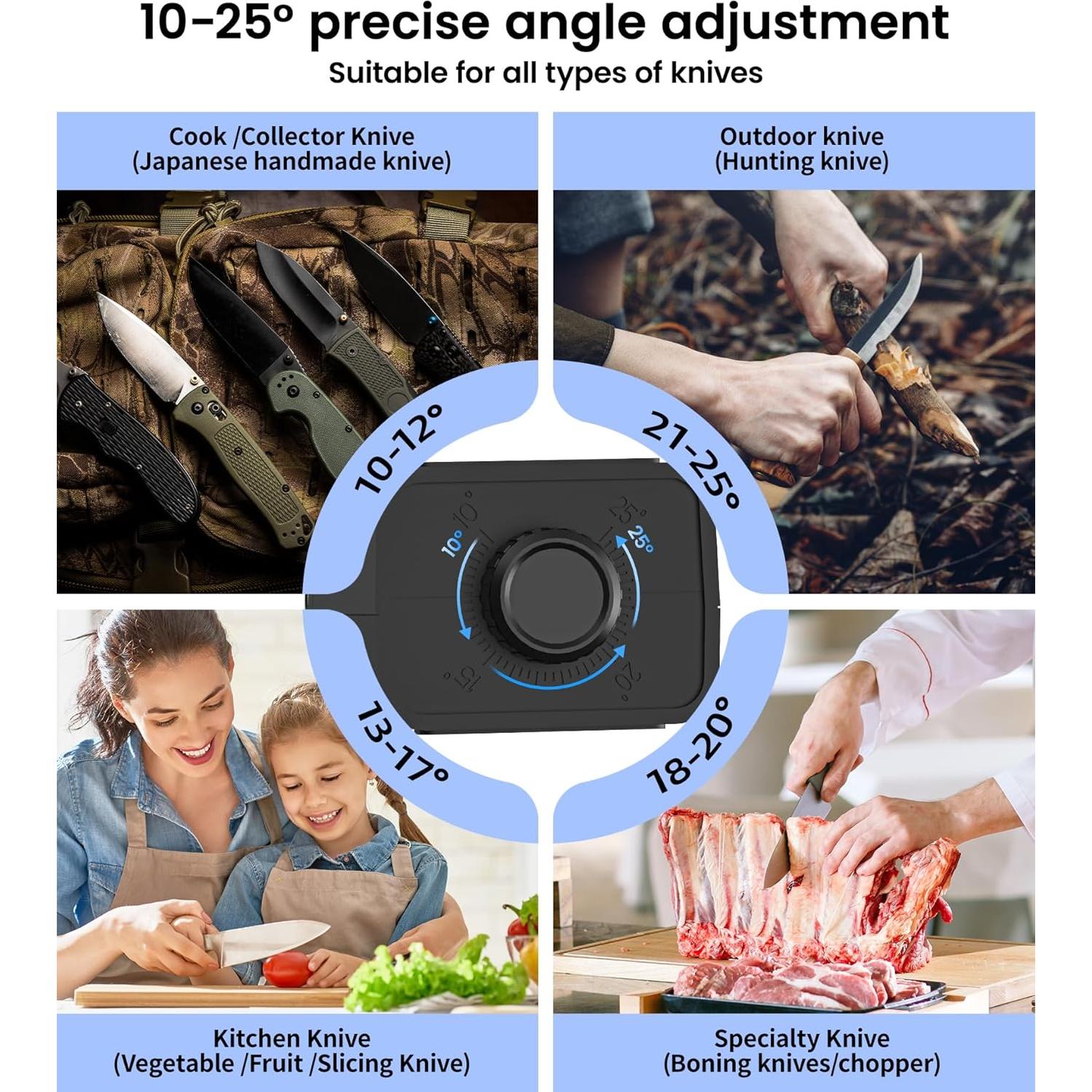 Afilador de Cuchillos Eléctrico CuieTuee SJ2402M 5 Discos