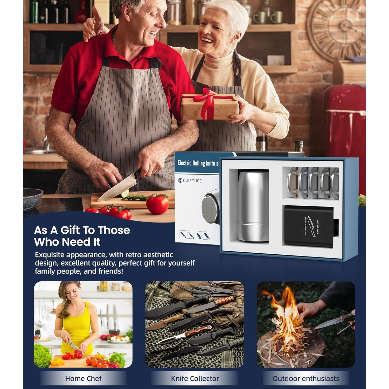 Afilador de Cuchillos Eléctrico CuieTuee SJ2402M 5 Discos