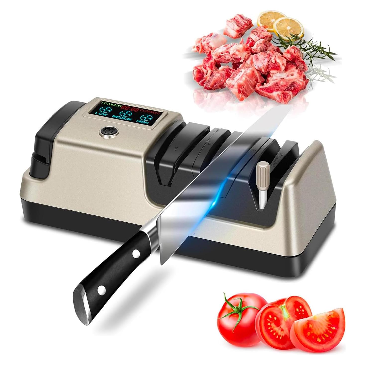 Afilador de cuchillos eléctrico NATGIFT 3 velocidades 100% diamante