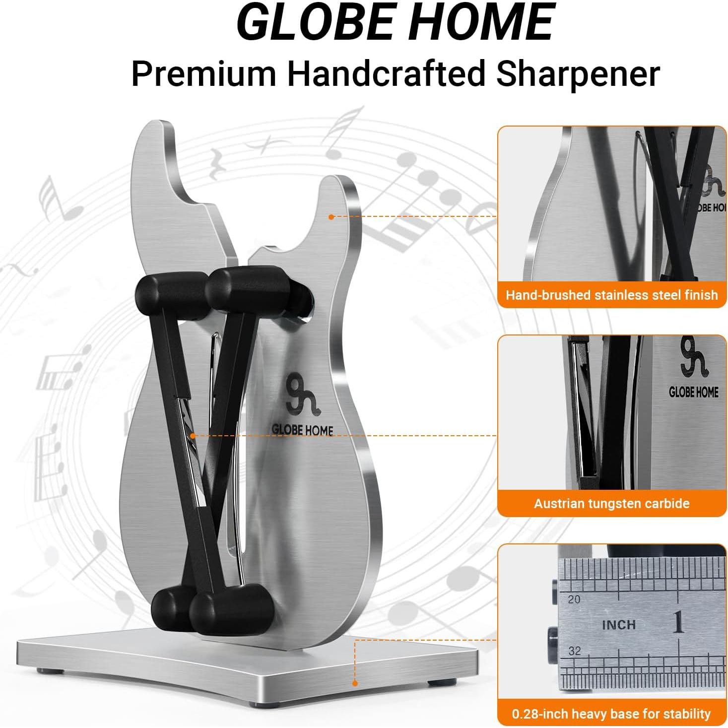 Afilador de cuchillos GLOBEHOME 3 en 1 acero inoxidable