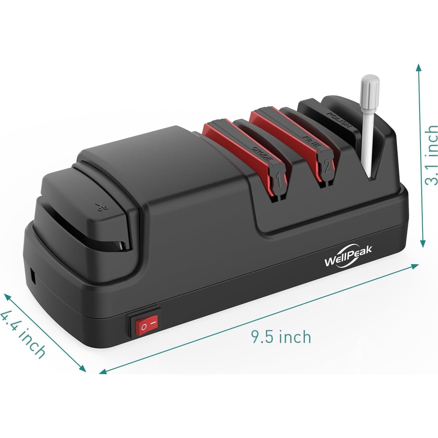 Afilador Eléctrico WELLPEAK 4 Etapas para Cuchillos y Tijeras