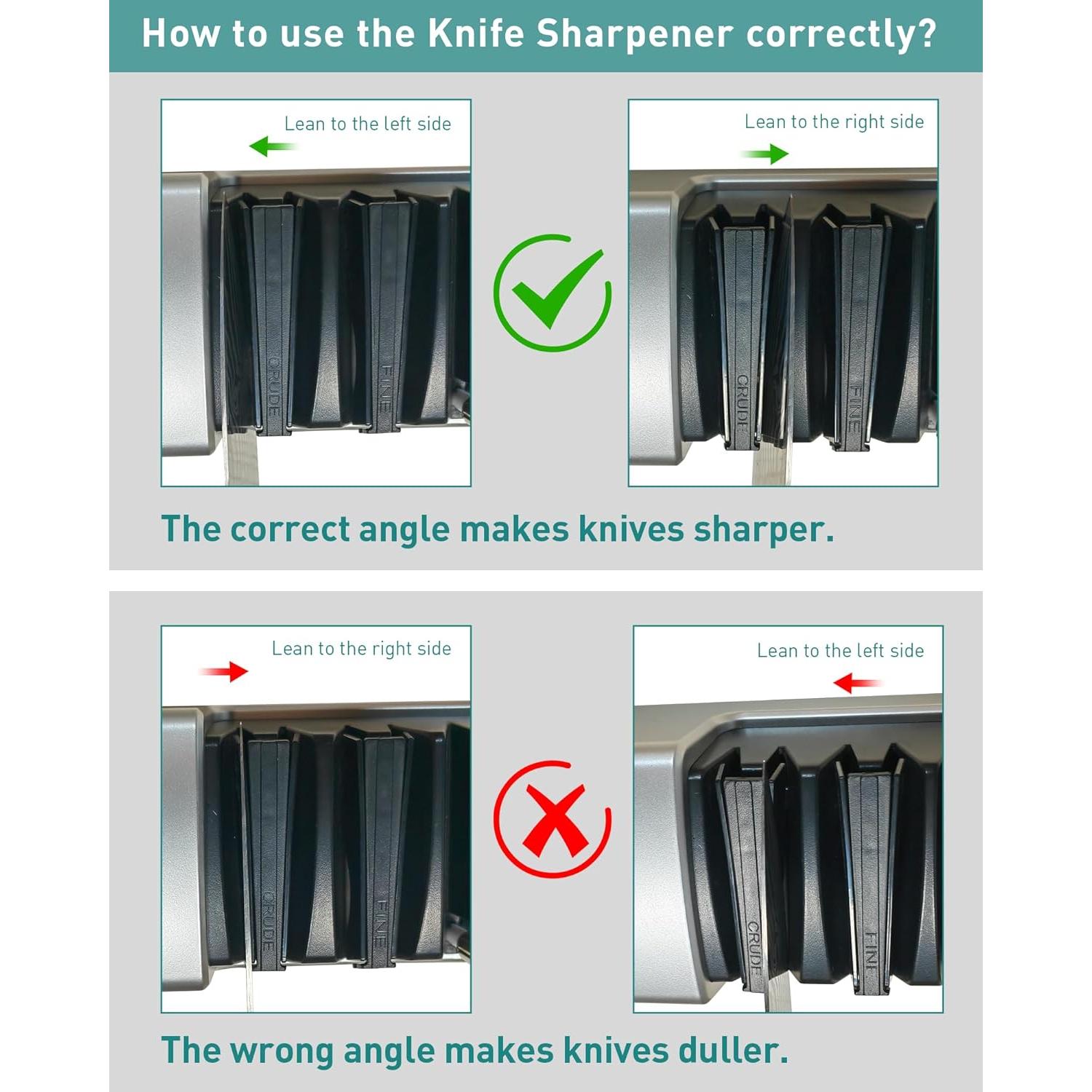 Afilador Eléctrico WELLPEAK 4 Etapas para Cuchillos y Tijeras