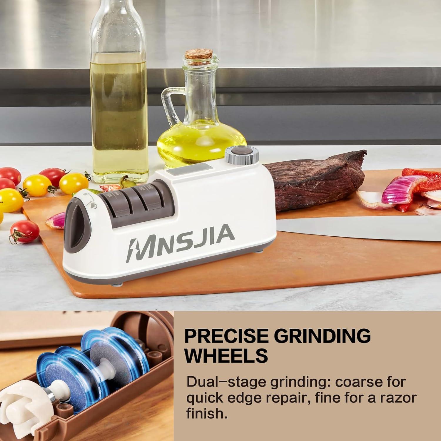 Afilador de cuchillos eléctrico Walonatica 2 etapas 1500mAh