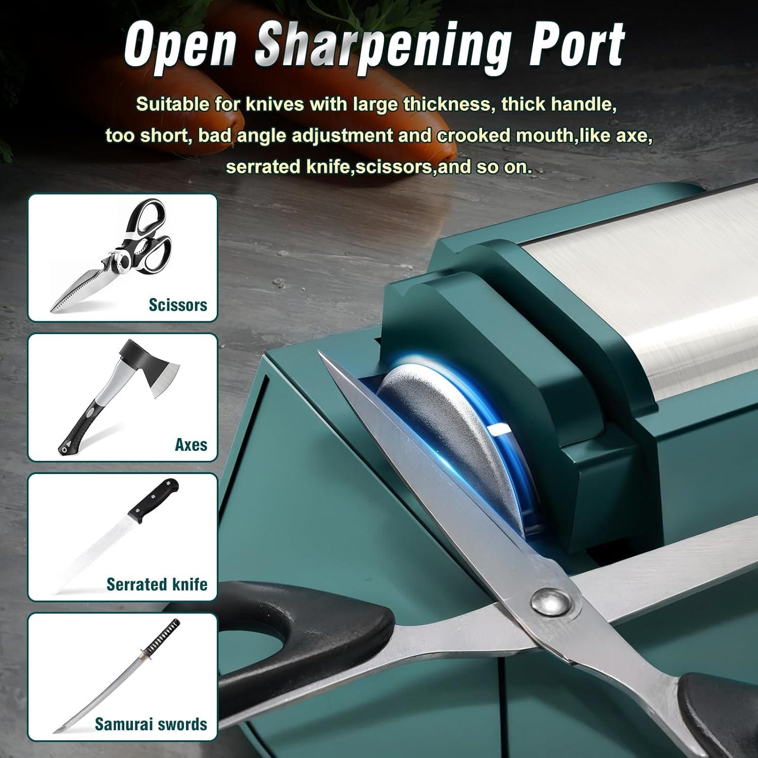 Afilador de cuchillos eléctrico Citcgo RE007 4 etapas LCD