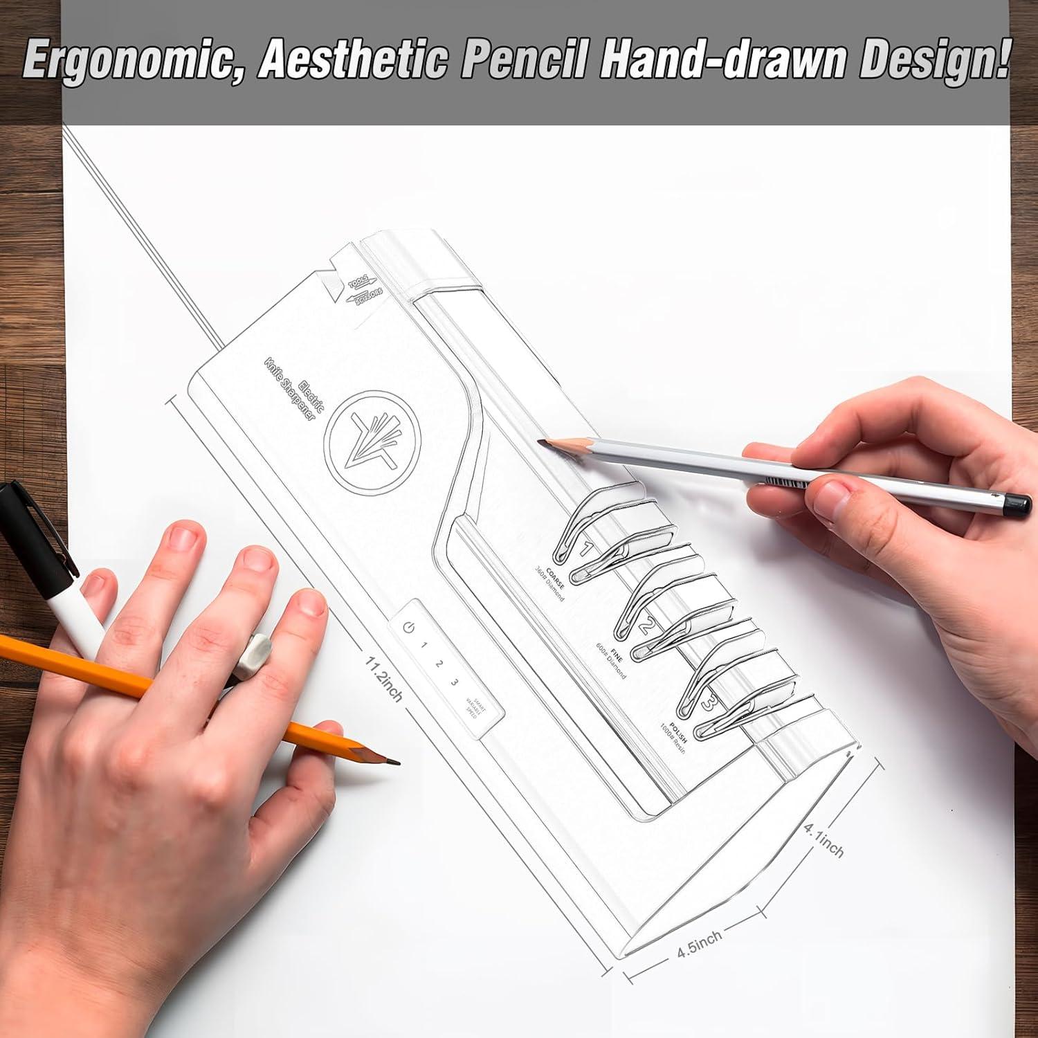 Afilador de cuchillos eléctrico Citcgo RE007 4 etapas LCD