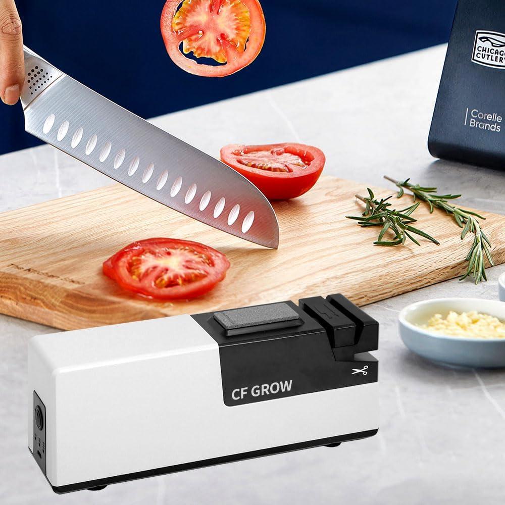 Afilador eléctrico CFGROW 4 en 1 con diamante y control de ángulo