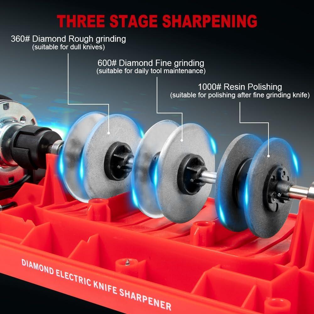Afilador eléctrico de cuchillos TIQTAK 3 etapas 1.72 kg