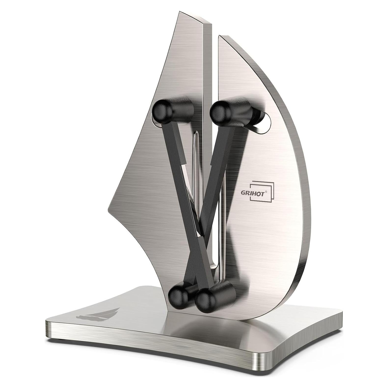 Afilador de cuchillos Grihot VN3 - Acero inoxidable, 3 acciones