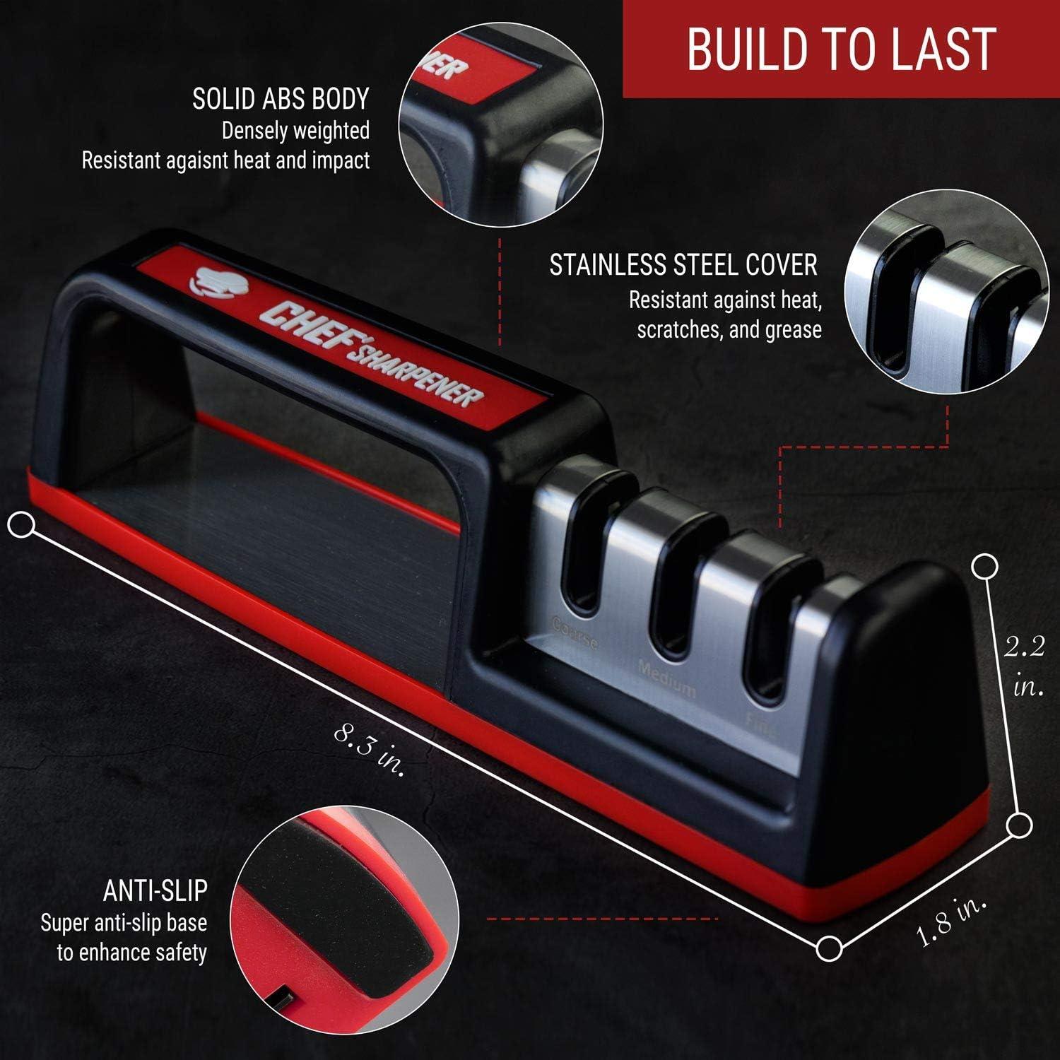 Afilador de cuchillos manual Cubikook CS-T01 3 etapas diamante