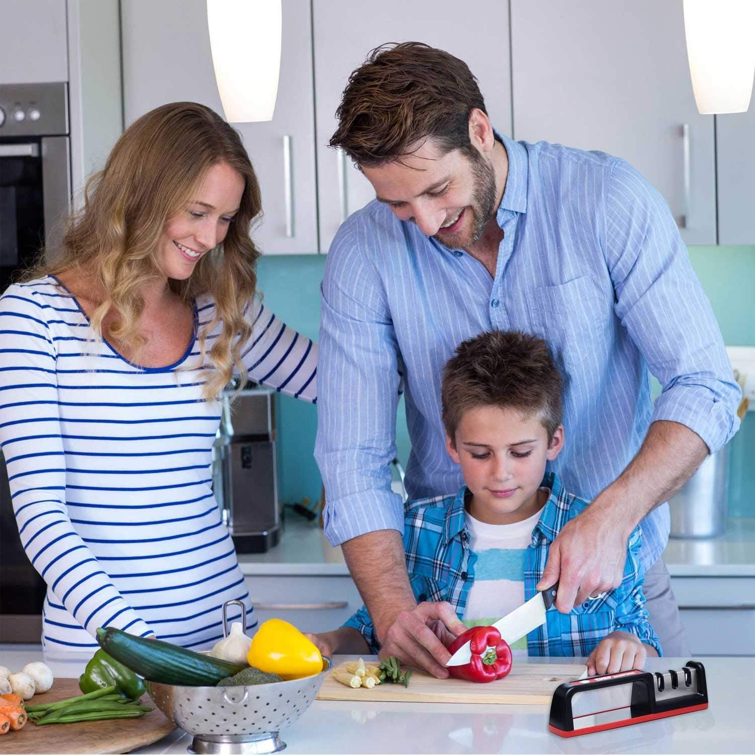 Afilador de cuchillos manual Cubikook CS-T01 3 etapas diamante