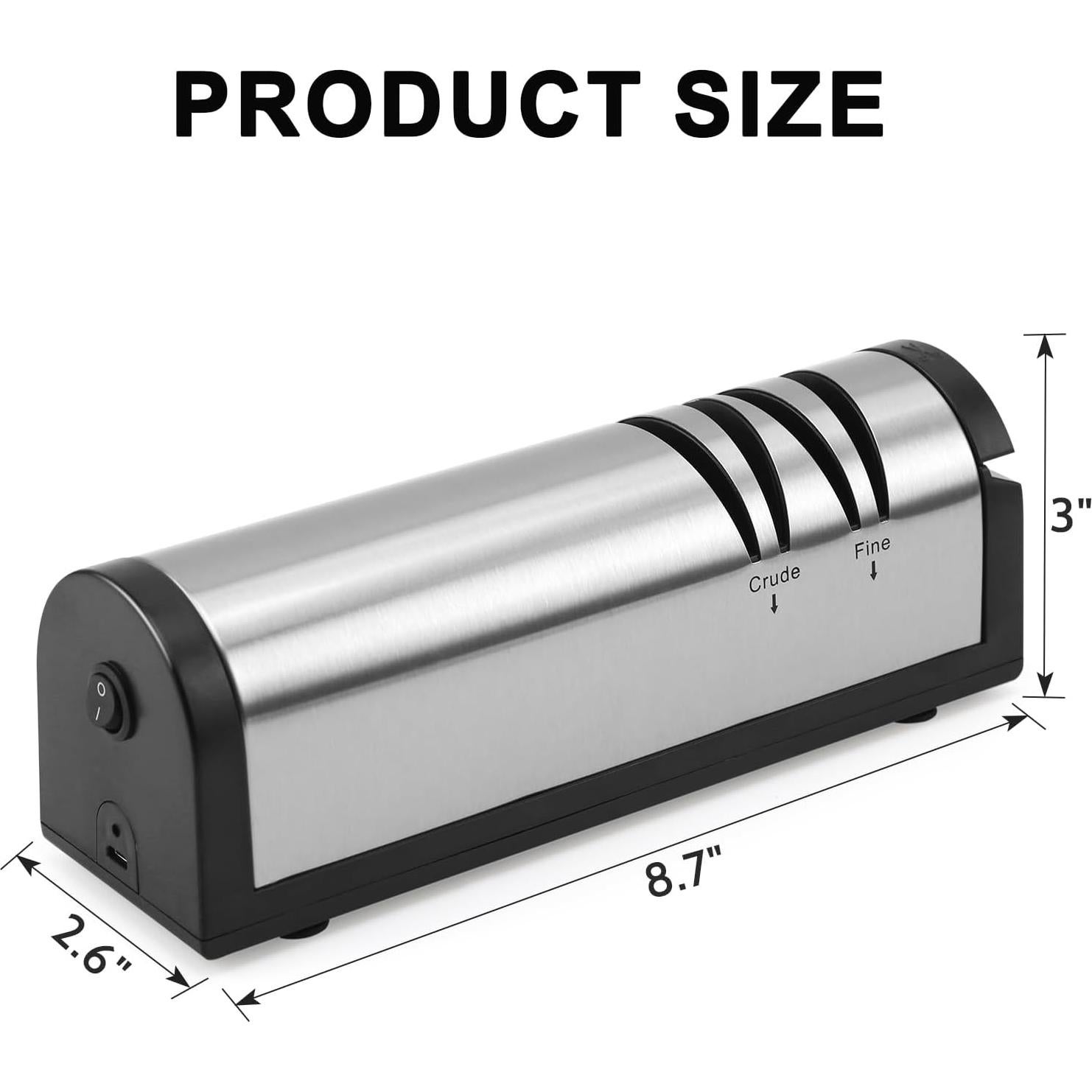 Afilador de cuchillos eléctrico iFCOW 2 etapas acero inoxidable