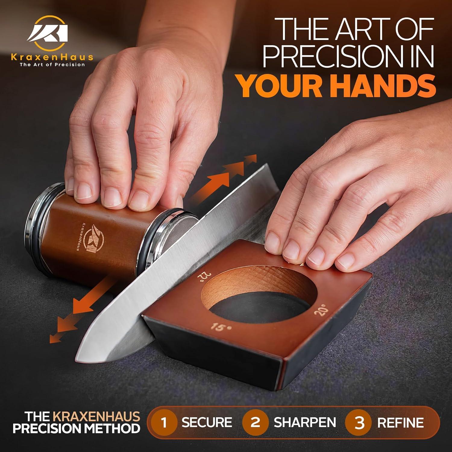 Afilador de Cuchillos Rodante KraxenHaus con 4 Ángulos