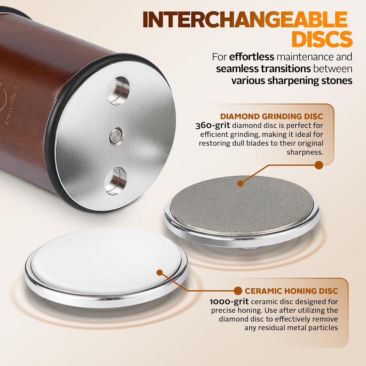 Afilador de Cuchillos Rodante KraxenHaus con 4 Ángulos