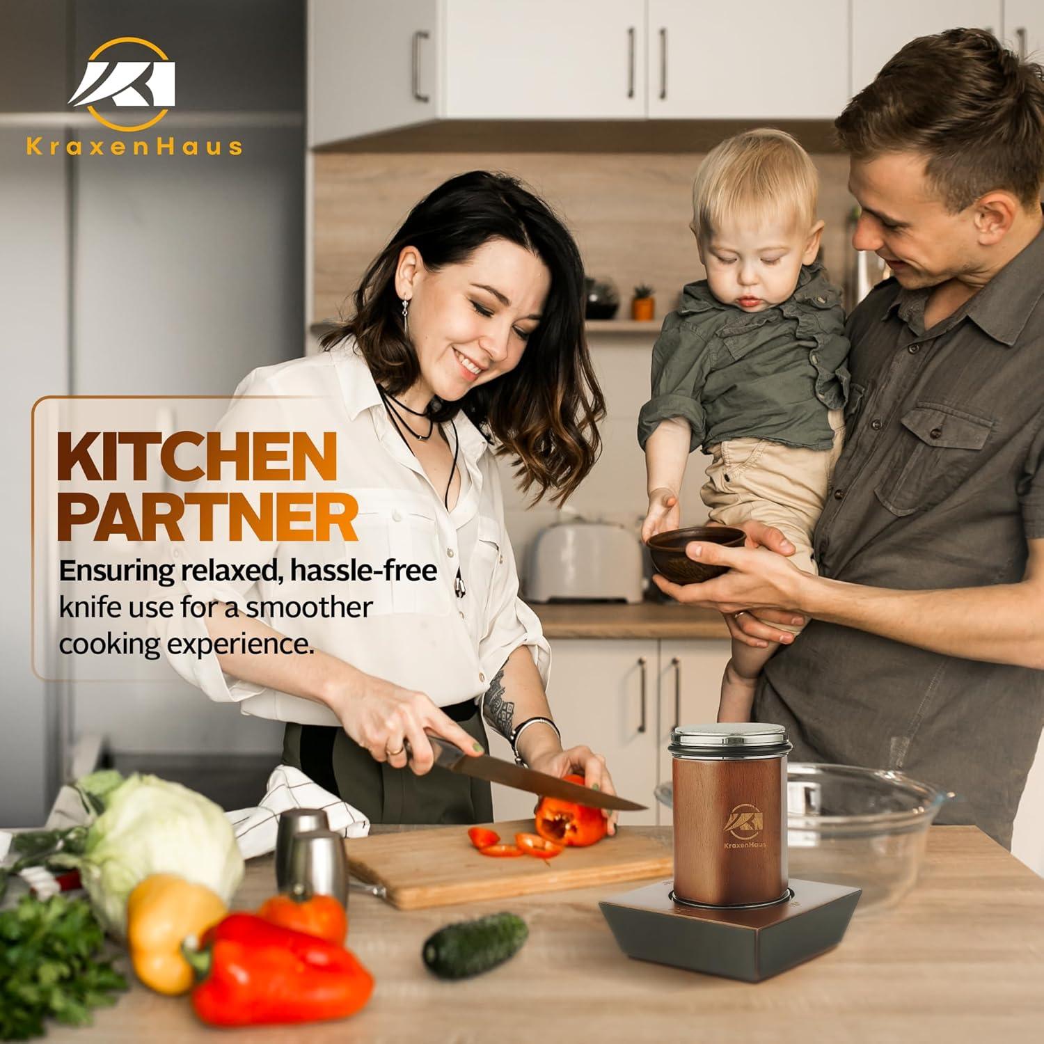 Afilador de Cuchillos Rodante KraxenHaus con 4 Ángulos