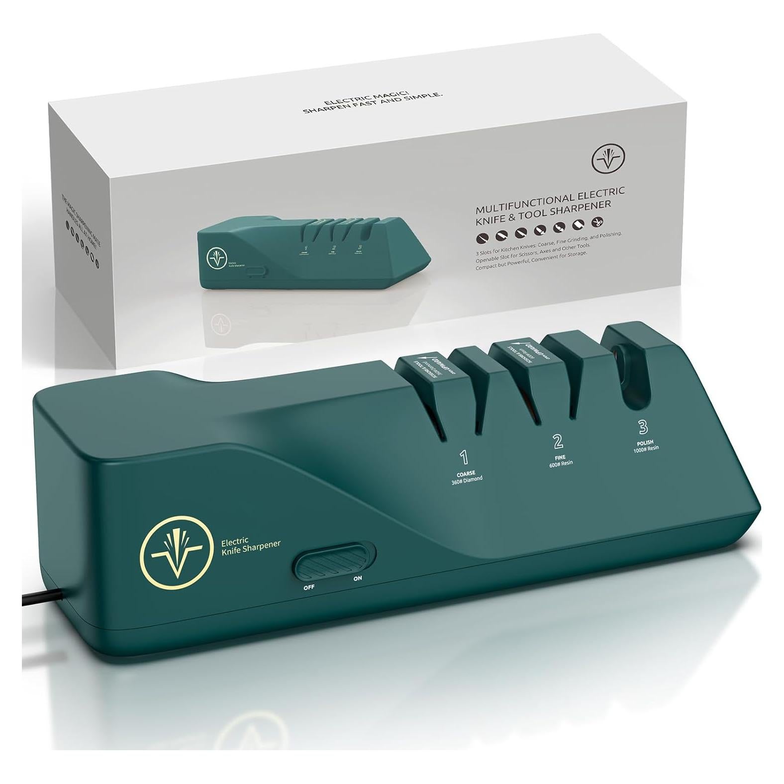 Afilador eléctrico de cuchillos Citcgo 3 etapas con diamante