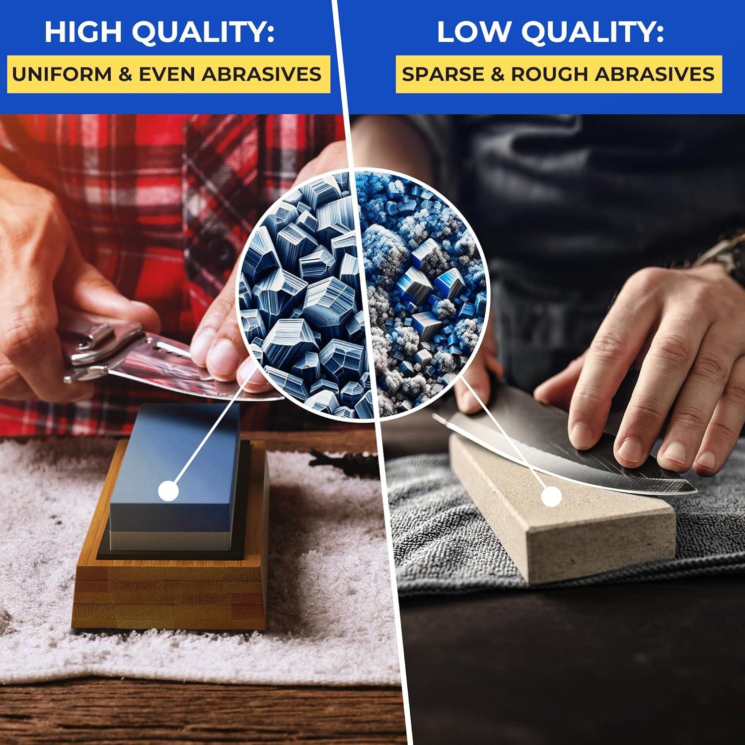 Piedra de Afilado Doble Grit 1000/6000 Sharp Pebble con Base