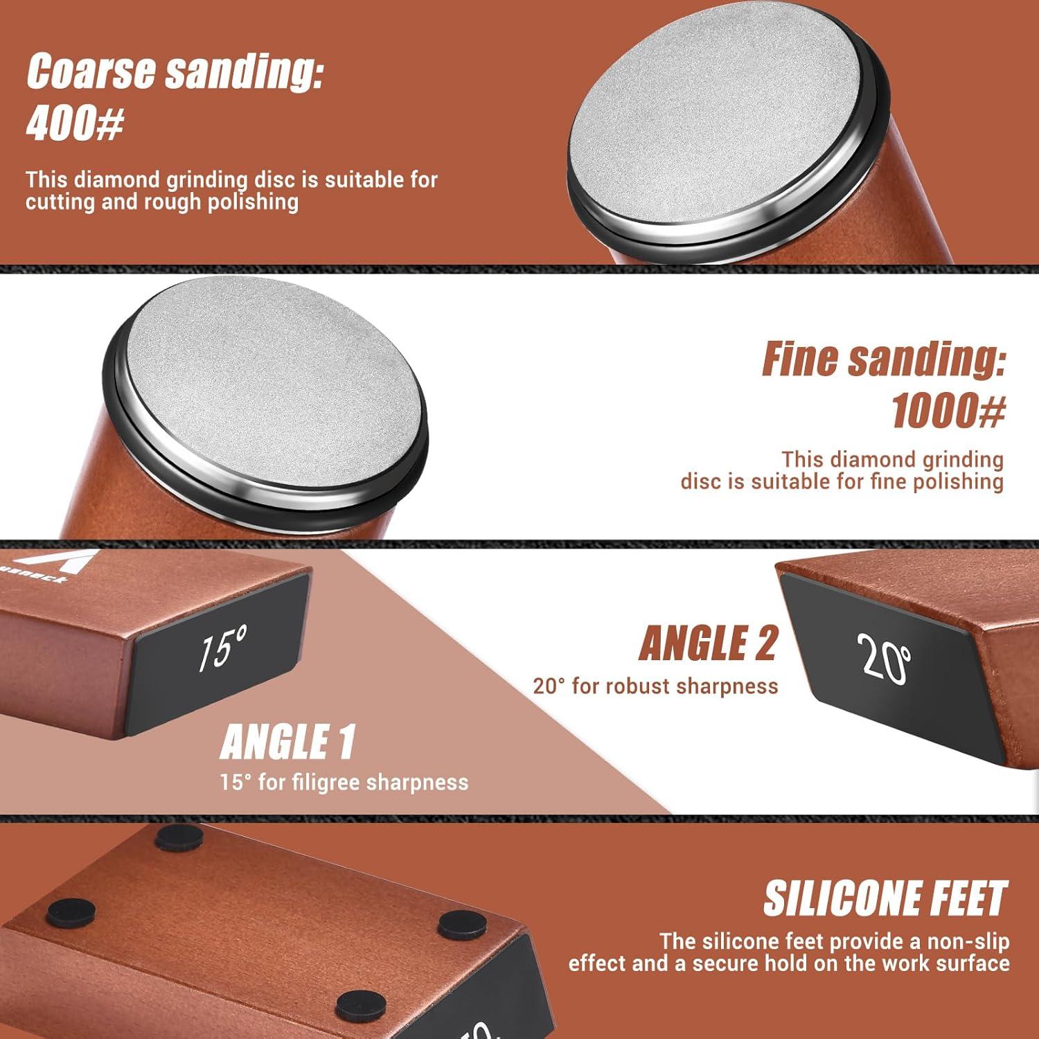 Afilador de Cuchillos Profesional Gusneck con Discos de Diamante