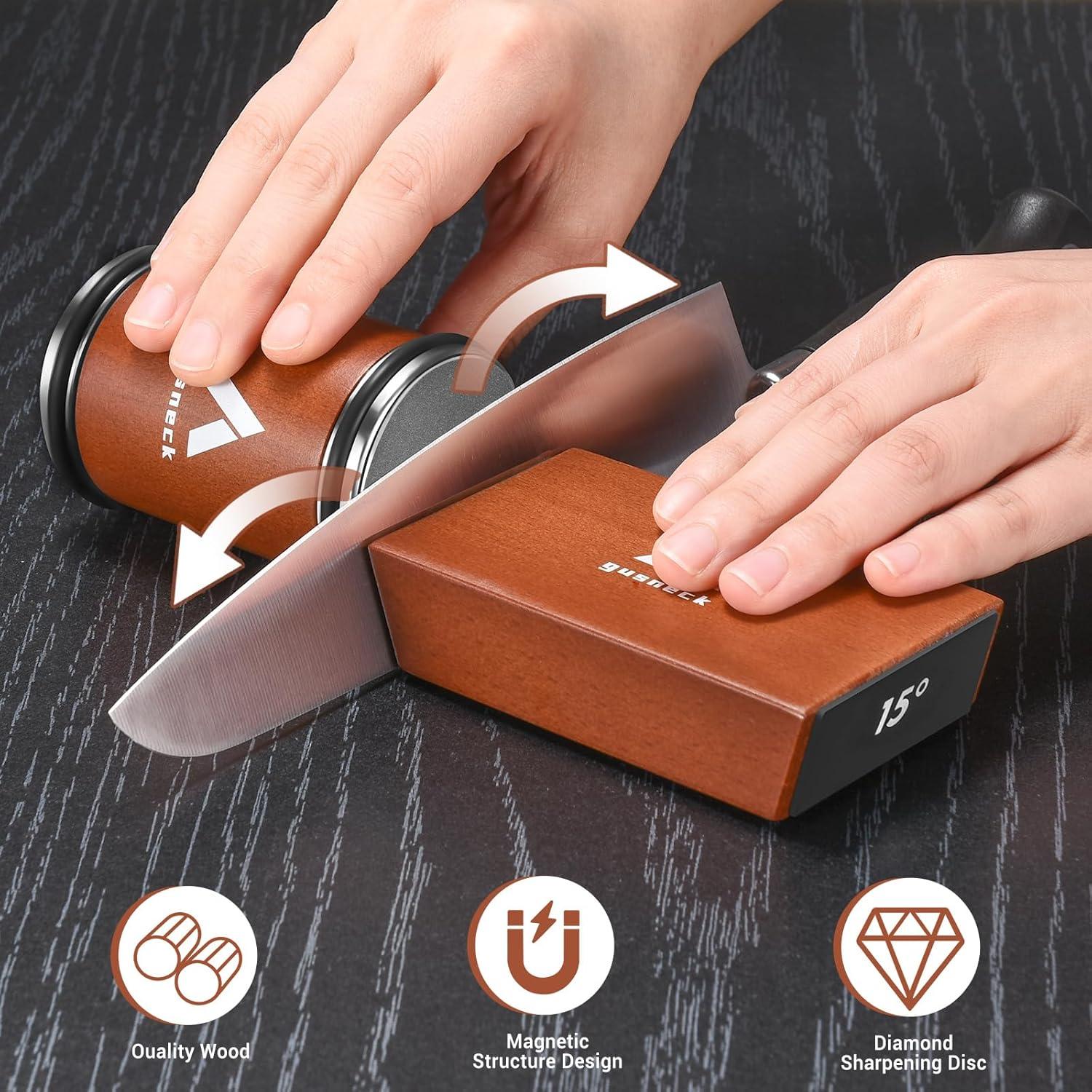 Afilador de Cuchillos Profesional Gusneck con Discos de Diamante
