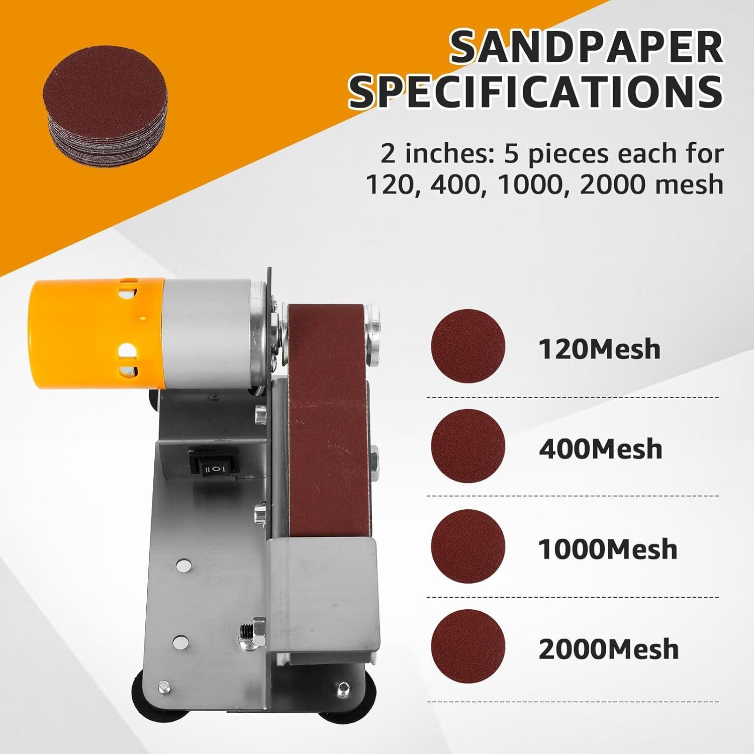 Mini Lijadora de Banda Eléctrica Abizarch 7 Velocidades 220V