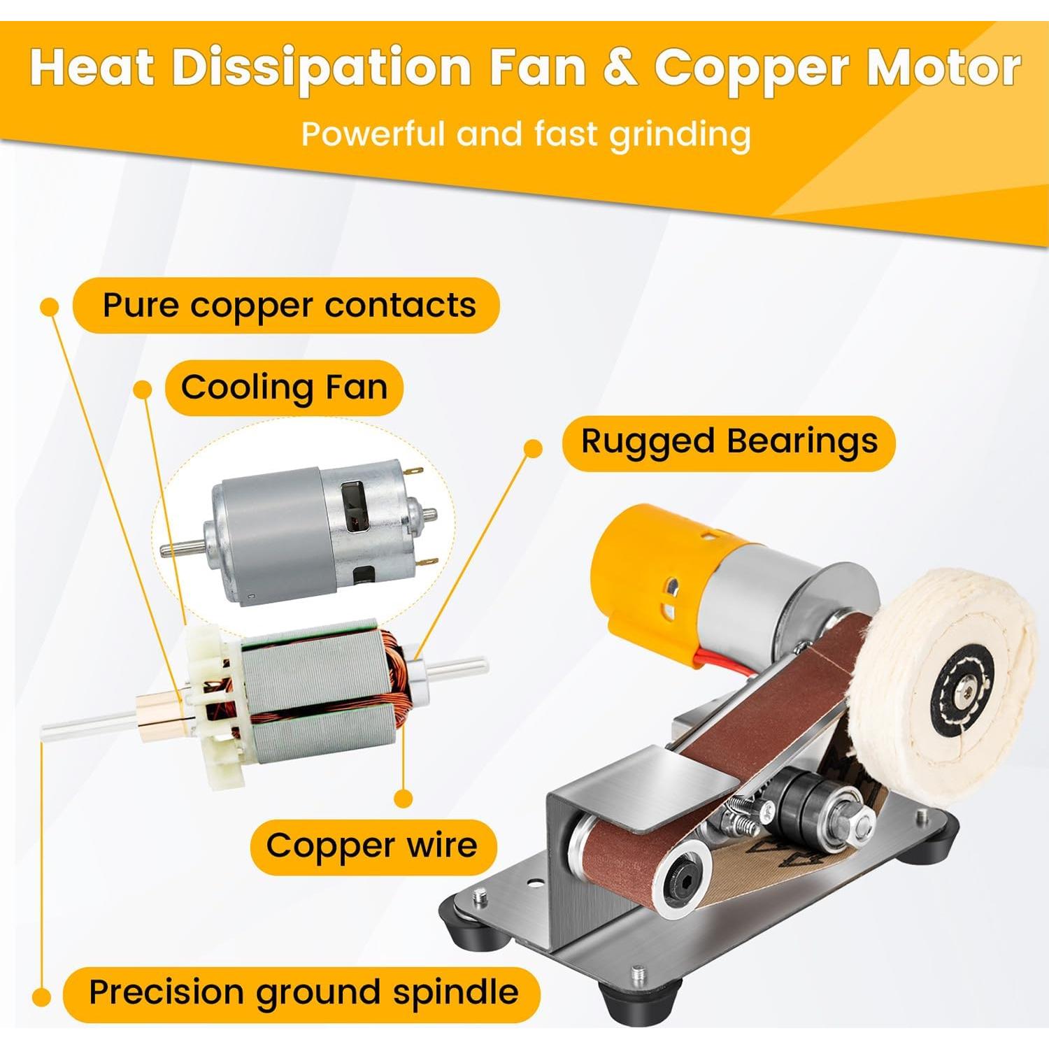 Lijadora de Banda Eléctrica TOOVEM 9000 RPM 1.98 kg Multifuncional