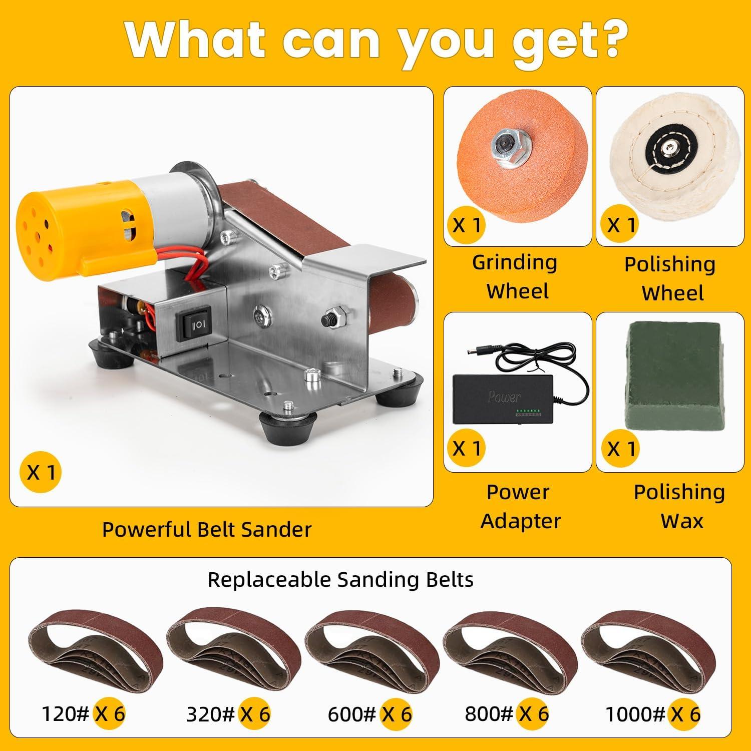 Lijadora de Banda Eléctrica TOOVEM 9000 RPM 1.98 kg Multifuncional