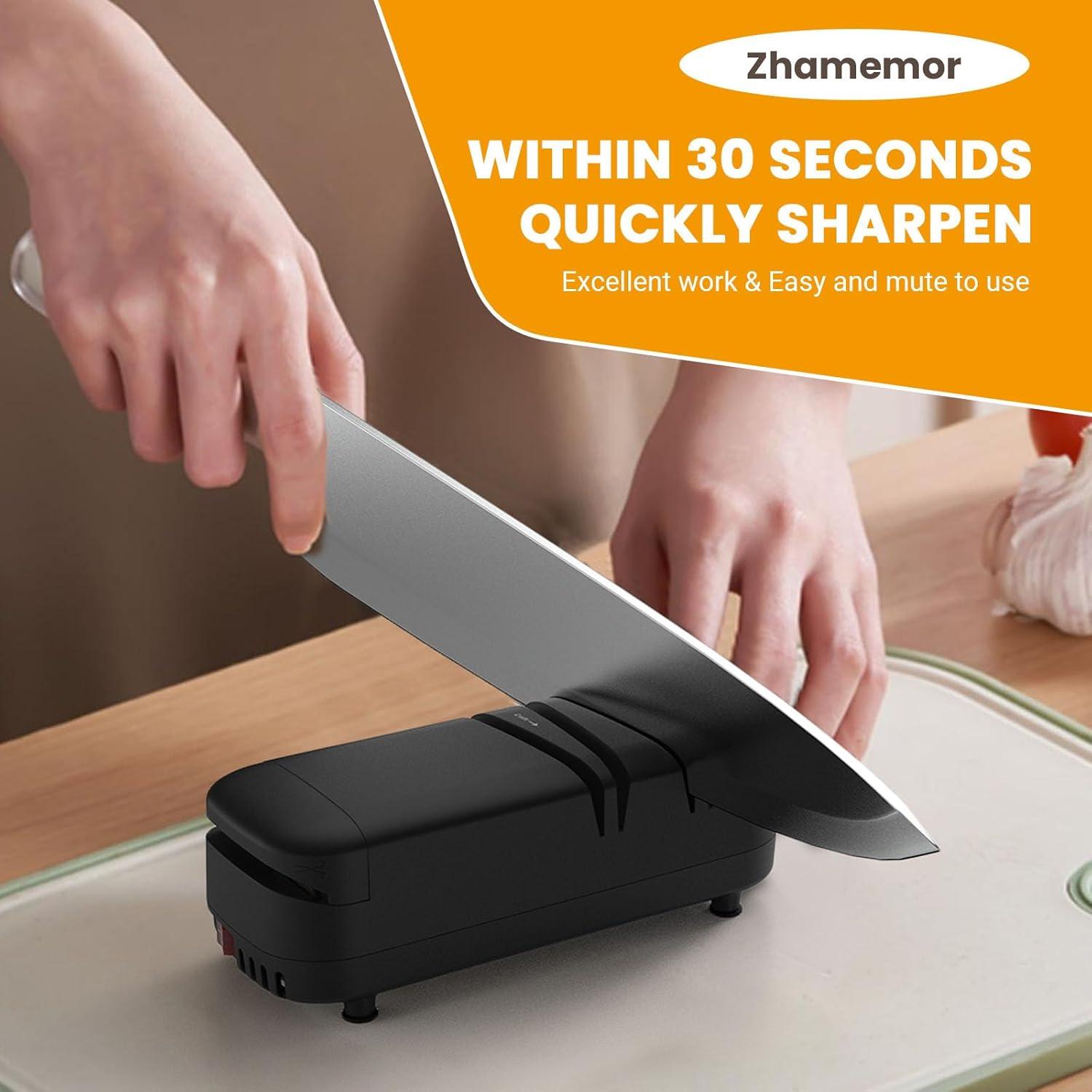 Afilador eléctrico Zhamemor 2 etapas para cuchillos y tijeras