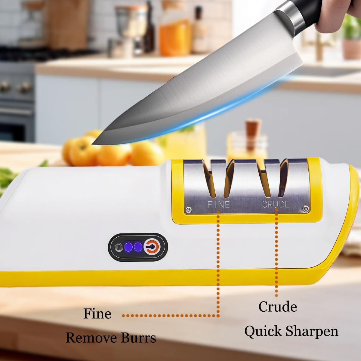 Afilador eléctrico de cuchillos Genérico 2 etapas 363g