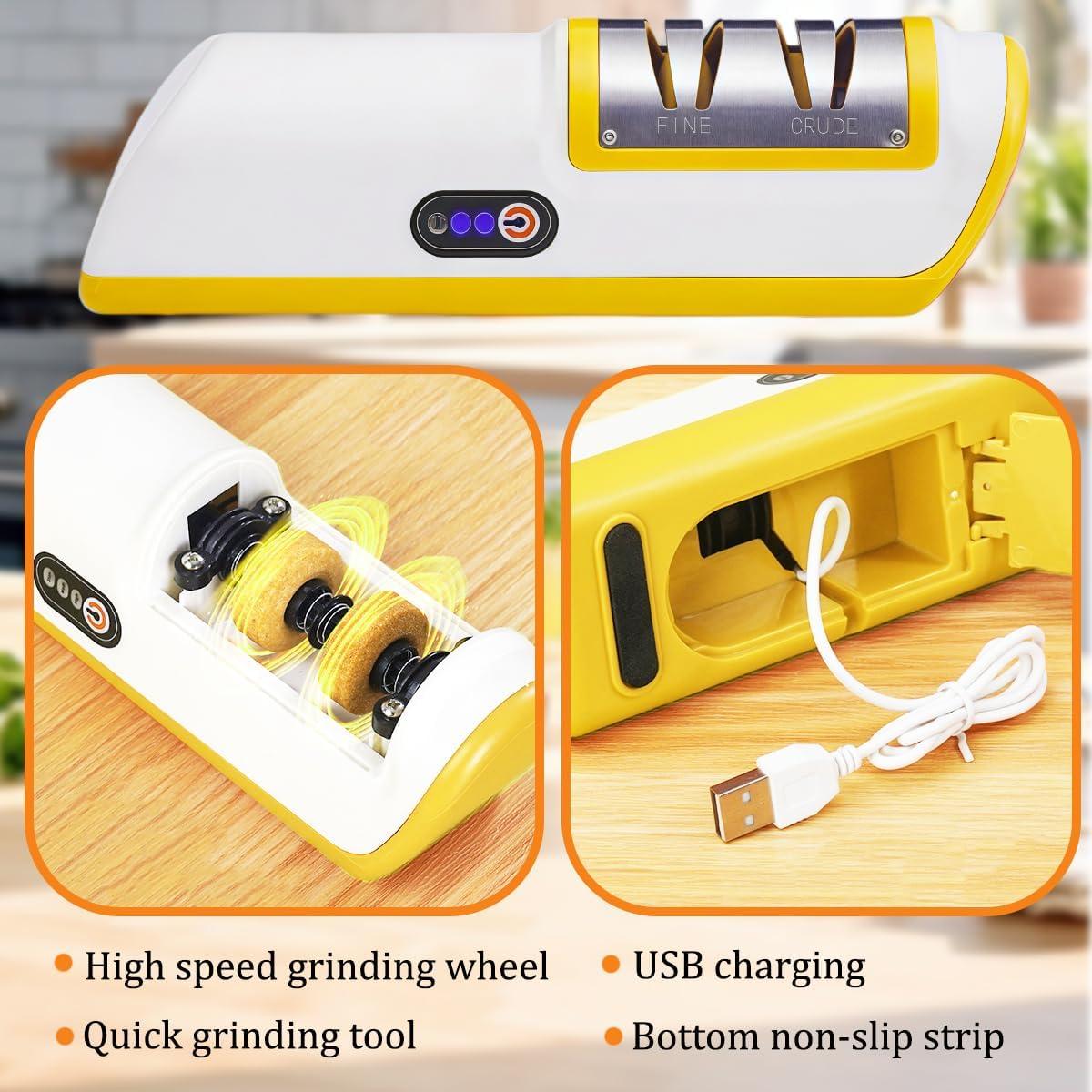 Afilador eléctrico de cuchillos Genérico 2 etapas 363g