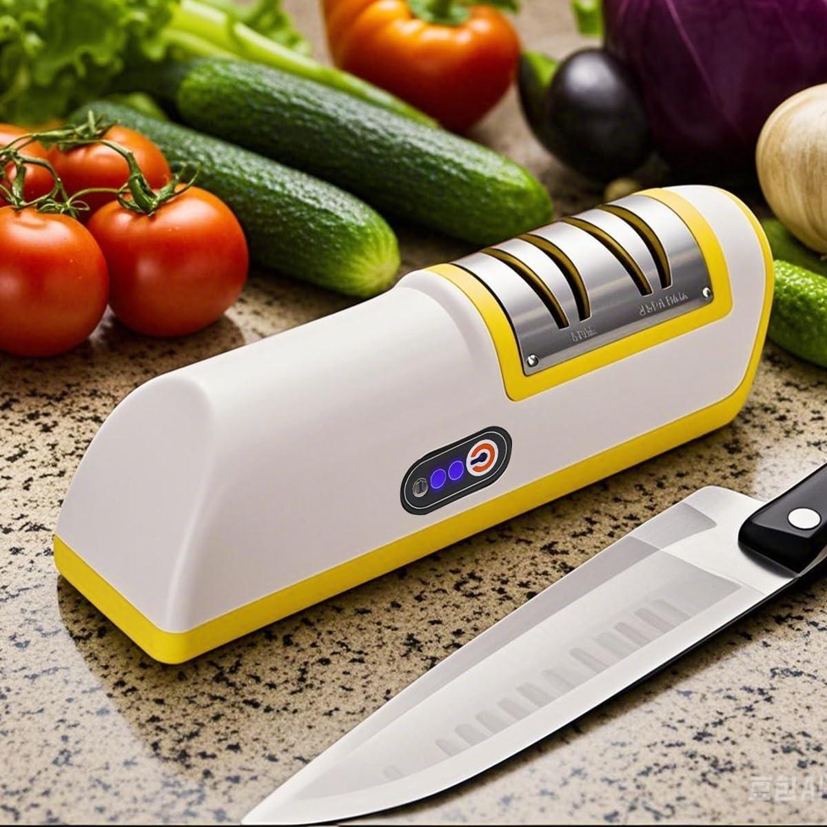 Afilador eléctrico de cuchillos Genérico 2 etapas 363g