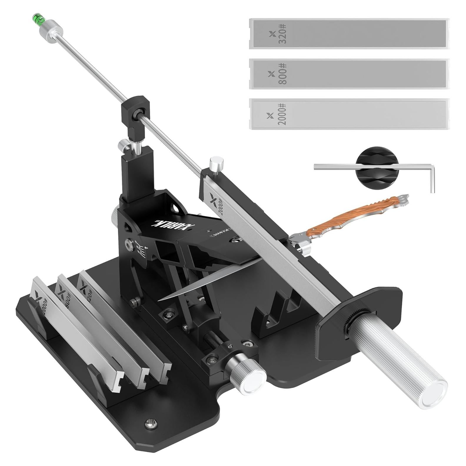 Sistema de Afilado de Cuchillos Profesional XARILK GEN2 con 3 Piedras de Diamante