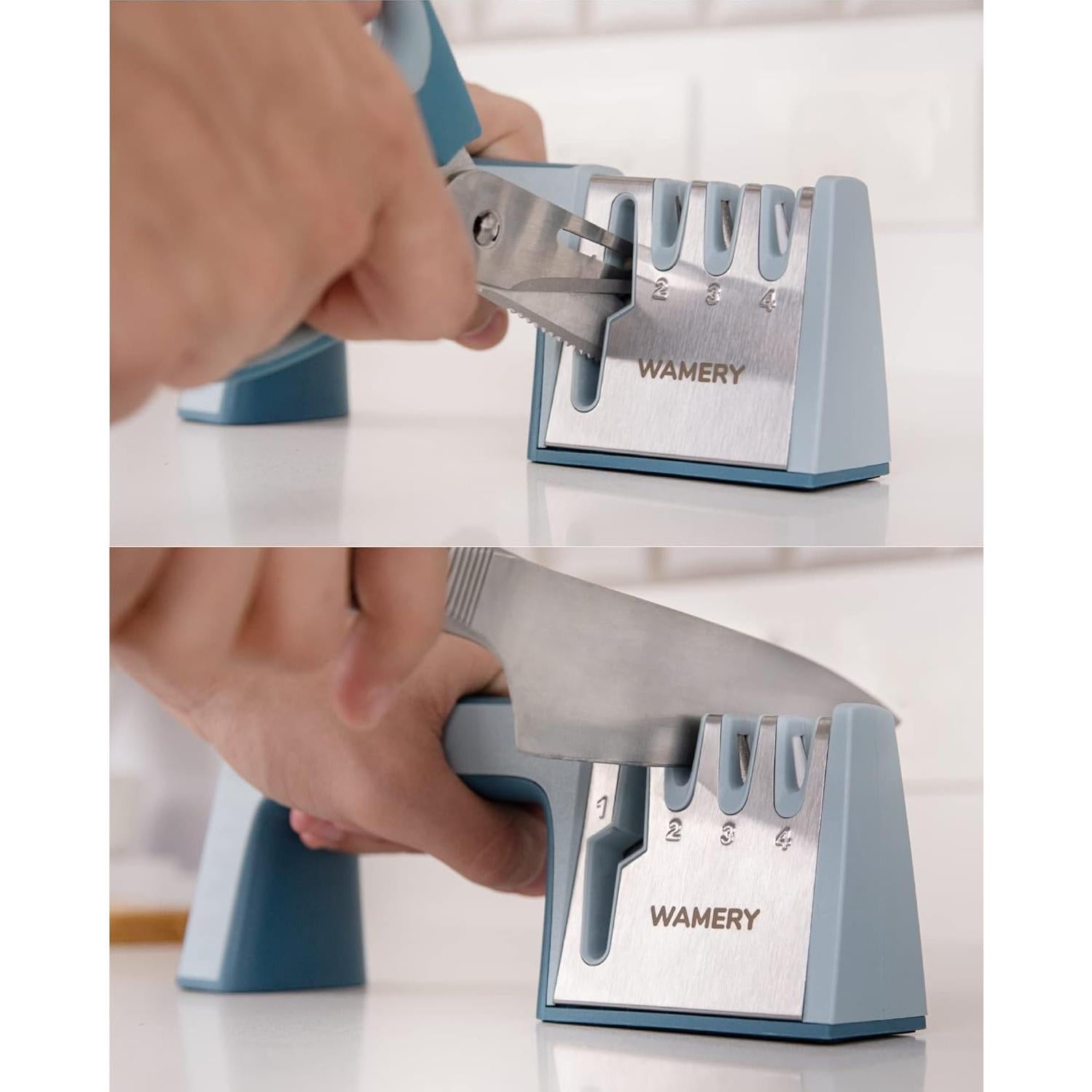 Afilador de cuchillos y tijeras Wamery KSharpener 4 etapas