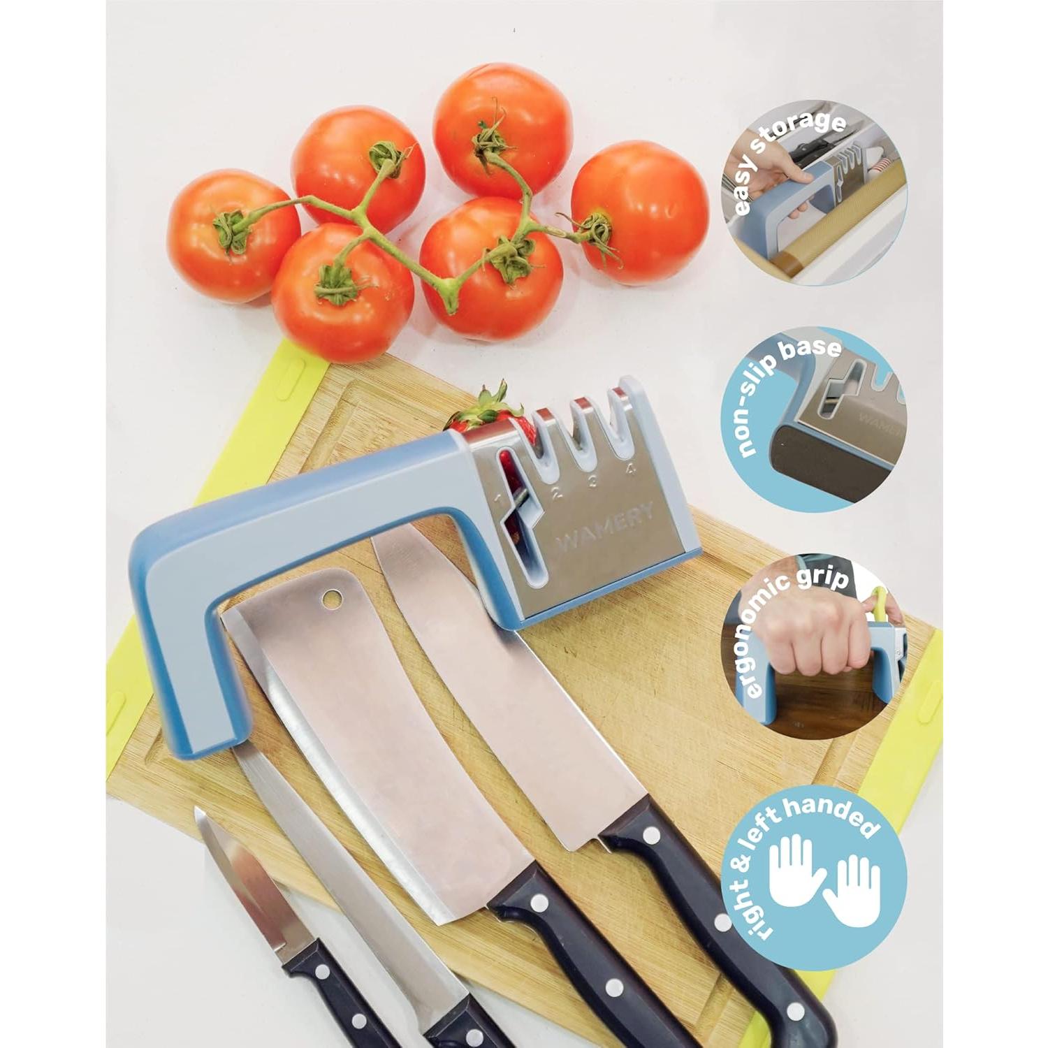 Afilador de cuchillos y tijeras Wamery KSharpener 4 etapas