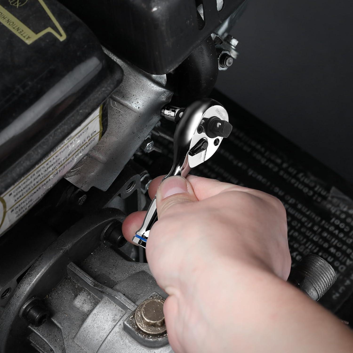 Juego de Llaves de Carraca Stubby DURATECH 3 en 1 72 Dientes