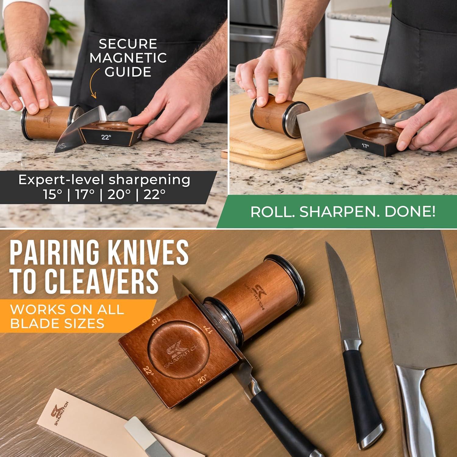 Afilador de Cuchillos Rodante SNAPKITCH con Discos de Diamante