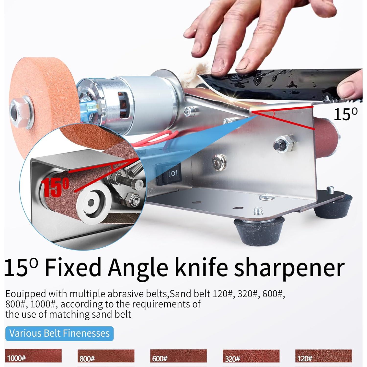 Lijadora de Banda Mini YIDOFENG 24V 7 Velocidades Afilador