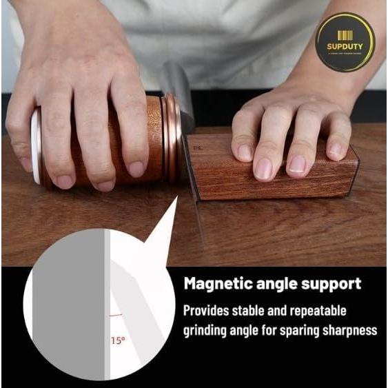 Afilador de Cuchillos Rodante SUPDUTY - Discos de Diamante y Cerámica - 15° y 20°
