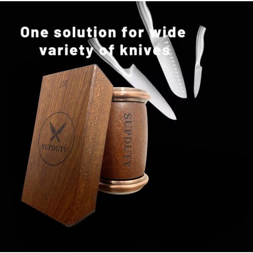 Afilador de Cuchillos Rodante SUPDUTY - Discos de Diamante y Cerámica - 15° y 20°