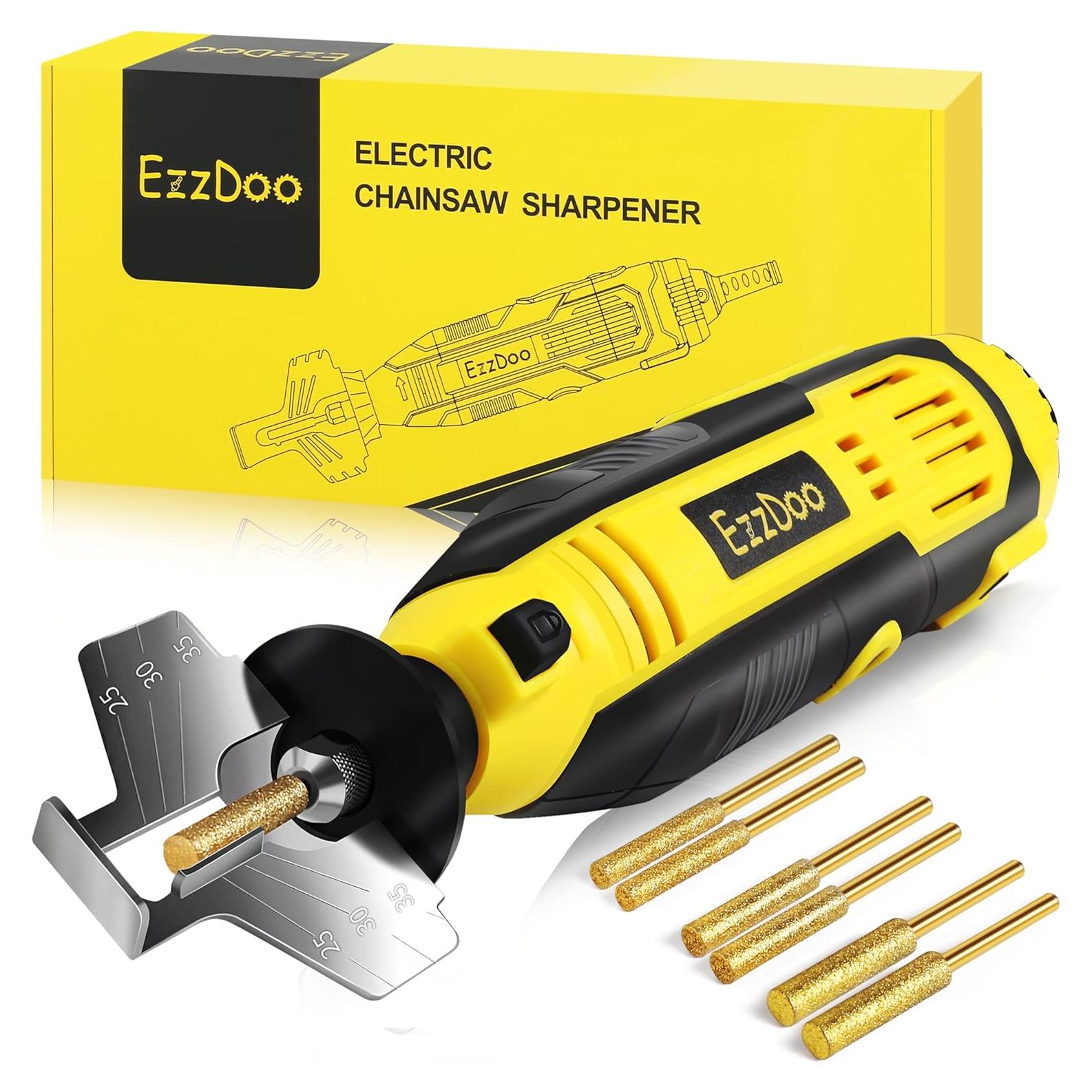 Afilador de motosierra EzzDoo eléctrico con puntas de titanio